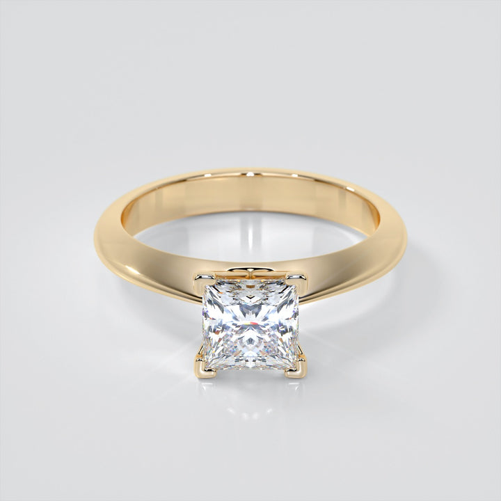 Knife Edge Princess Cut Engagement Ring