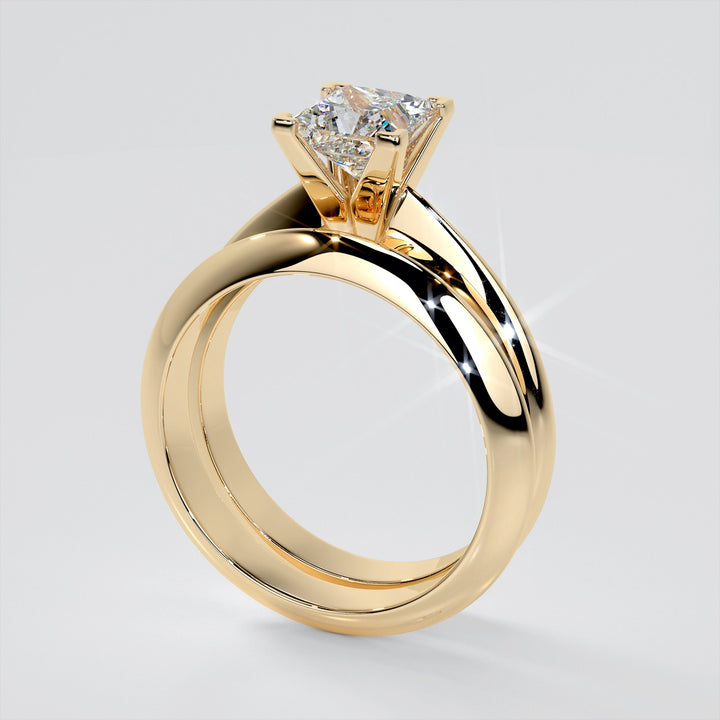 Knife Edge Princess Cut Engagement Ring