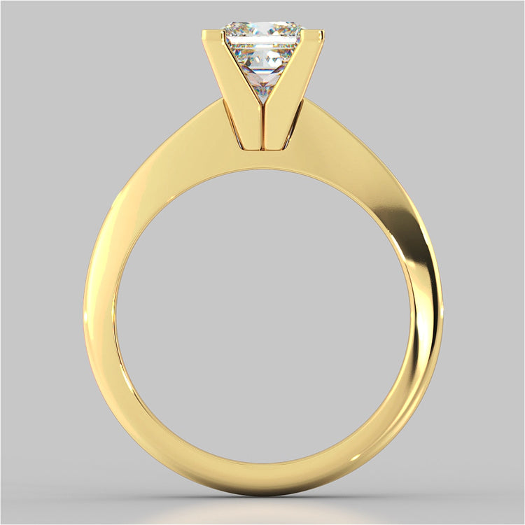 Knife Edge Princess Cut Engagement Ring