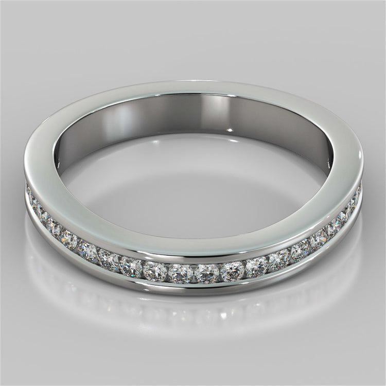 Channel Setting 5-Stone Princess Cut Wedding Set with Accents