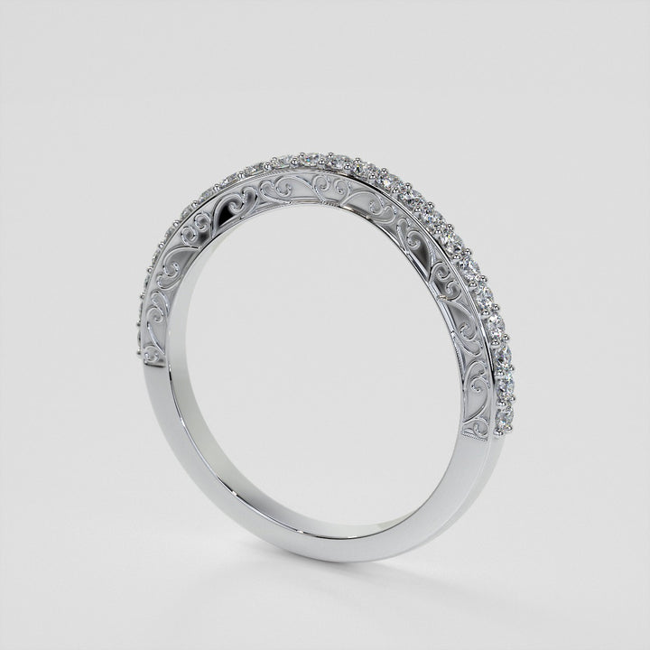 1.5Ct Asscher Cut Lab Grown Diamond Engagement Ring with Filigree Split Shanks