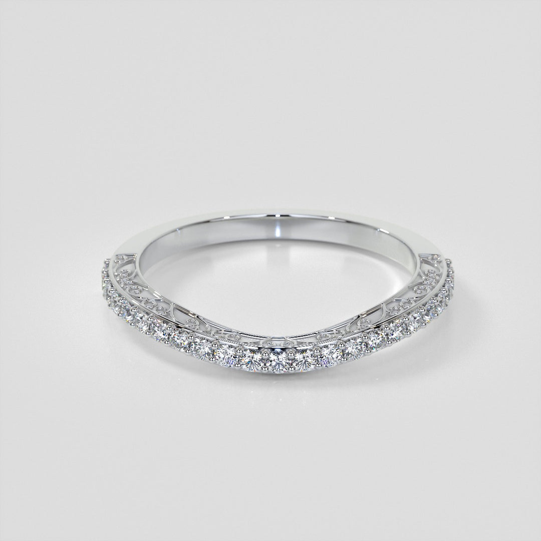 1.5Ct Asscher Cut Lab Grown Diamond Engagement Ring with Filigree Split Shanks