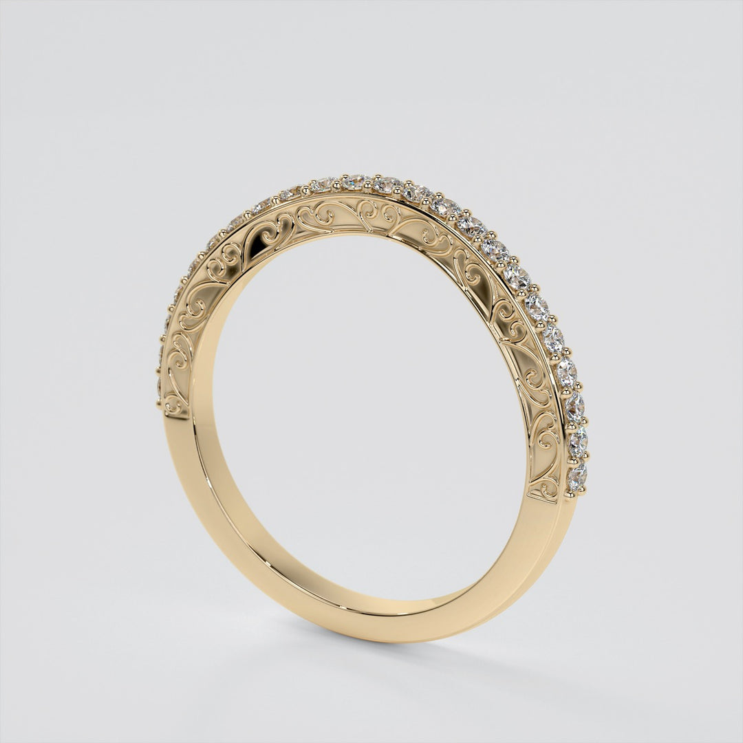 Asscher Cut Trio-Wedding Set with Accented Filigree Split Shanks