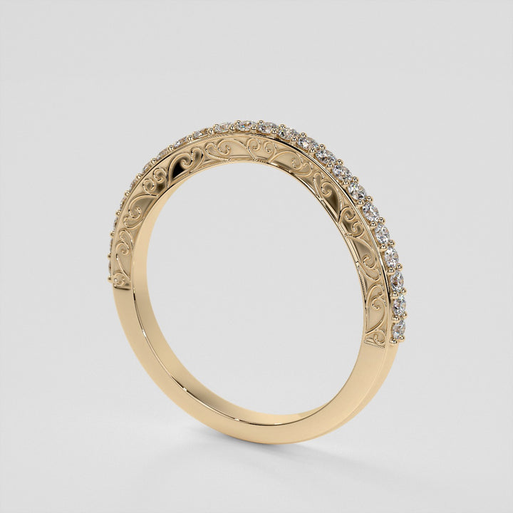 1.5Ct Asscher Cut Lab Grown Diamond Engagement Ring with Filigree Split Shanks