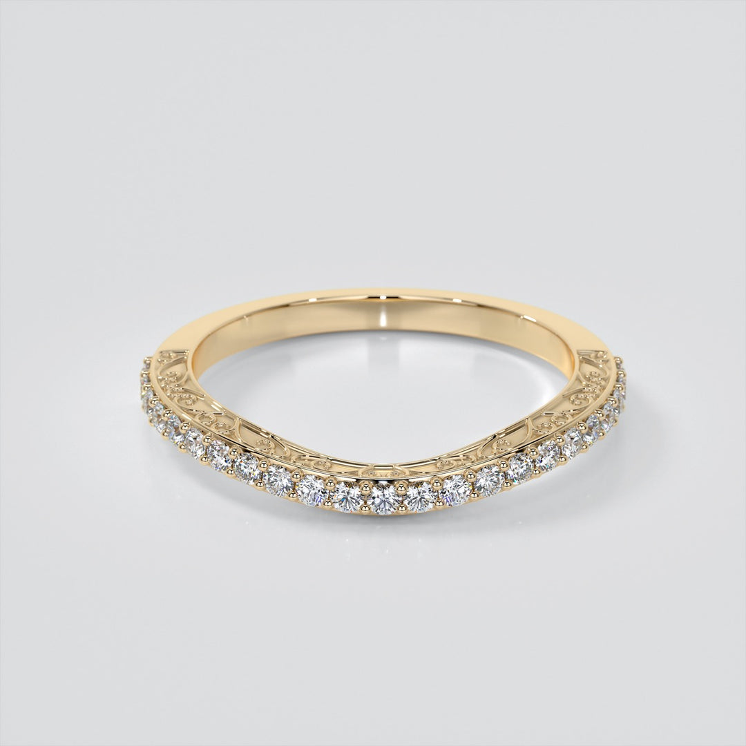 Asscher Cut Trio-Wedding Set with Accented Filigree Split Shanks