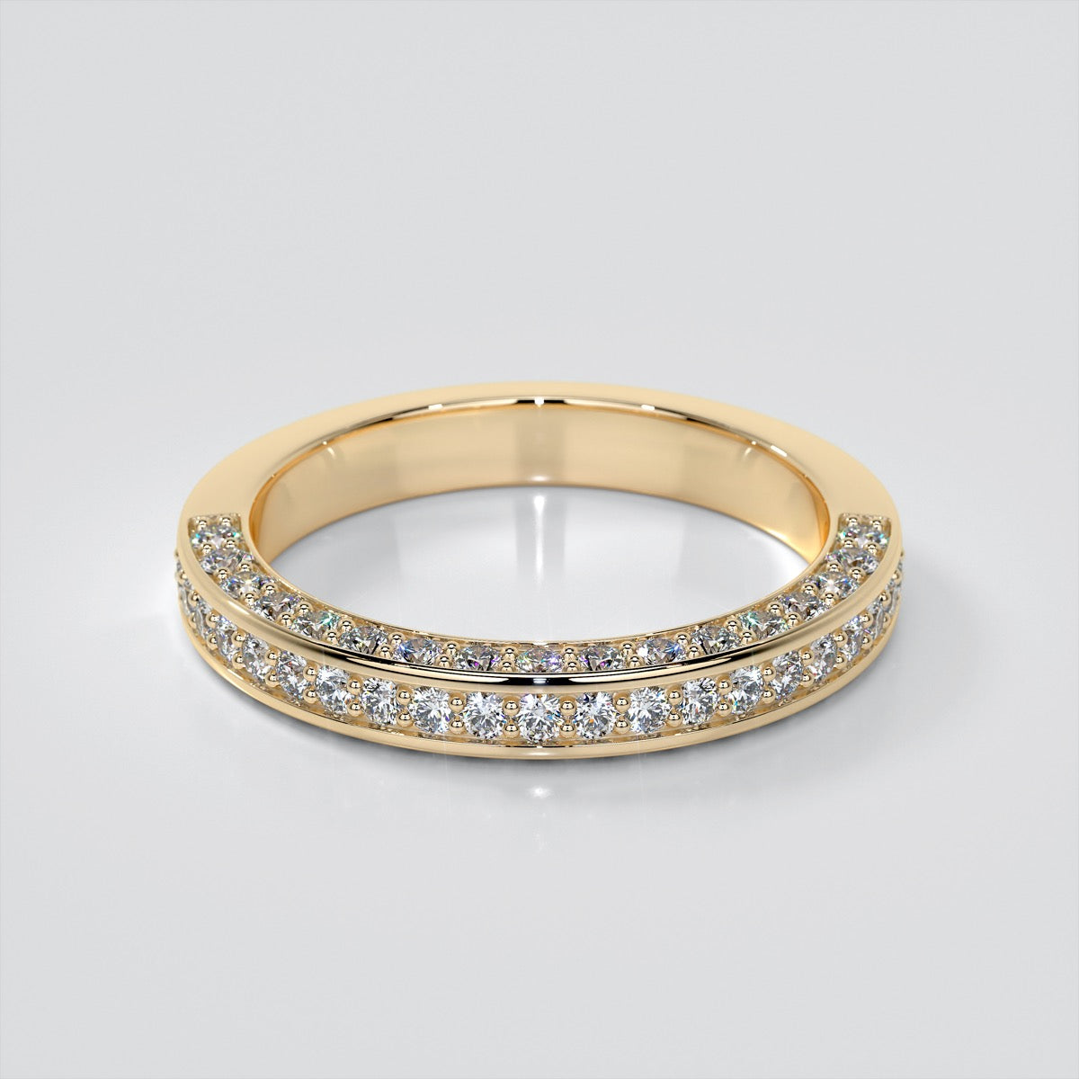 2.0Ct Asscher Cut Lab Grown Diamond Channel Set Cathedral Engagement Ring with Accents