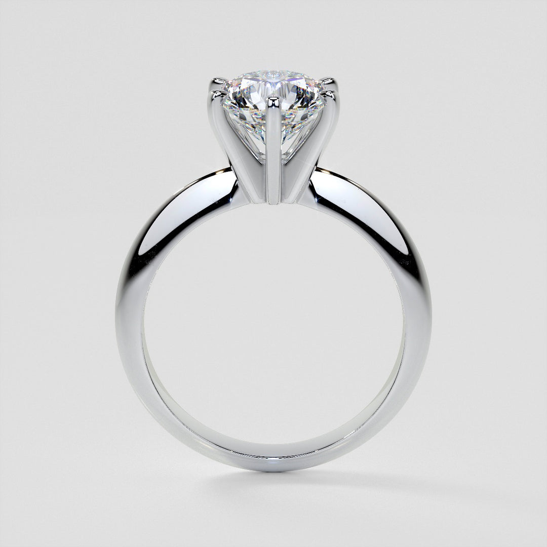 Lab Grown Diamond 6-Prong Round Cut Tiffany Style Engagement Ring