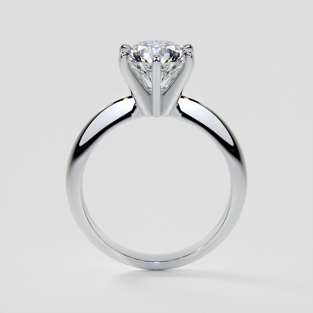 Lab Grown Diamond 6-Prong Round Cut Tiffany Style Engagement Ring