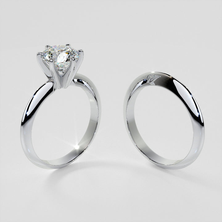 Lab Grown Diamond 6-Prong Round Cut Tiffany Style Engagement Ring