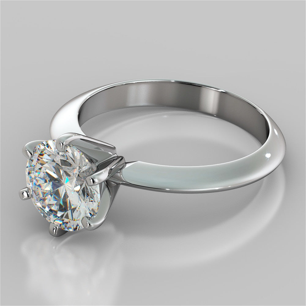 2.0Ct Lab grown Diamond Tiffany Style Solitaire Ring 