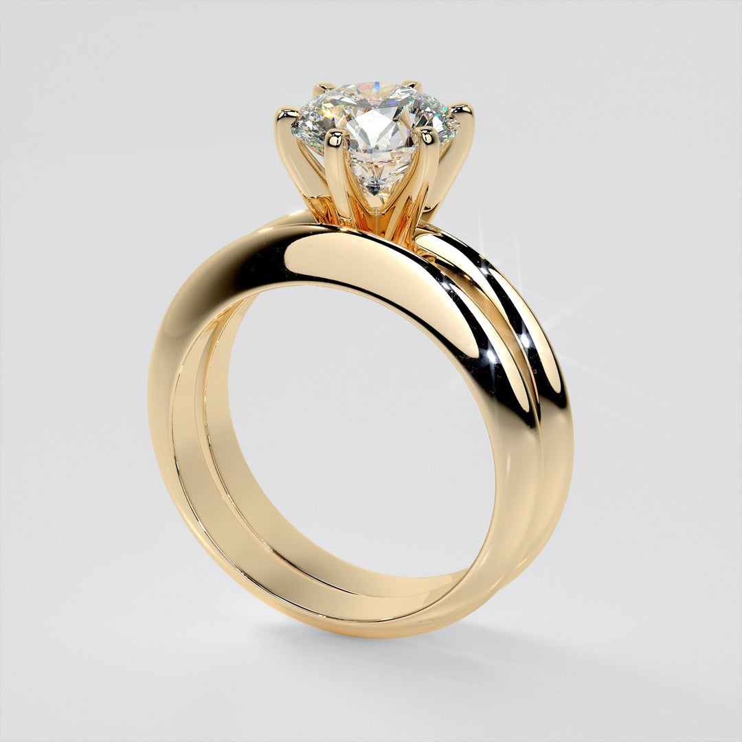 Lab Grown Diamond 6-Prong Round Cut Tiffany Style Engagement Ring