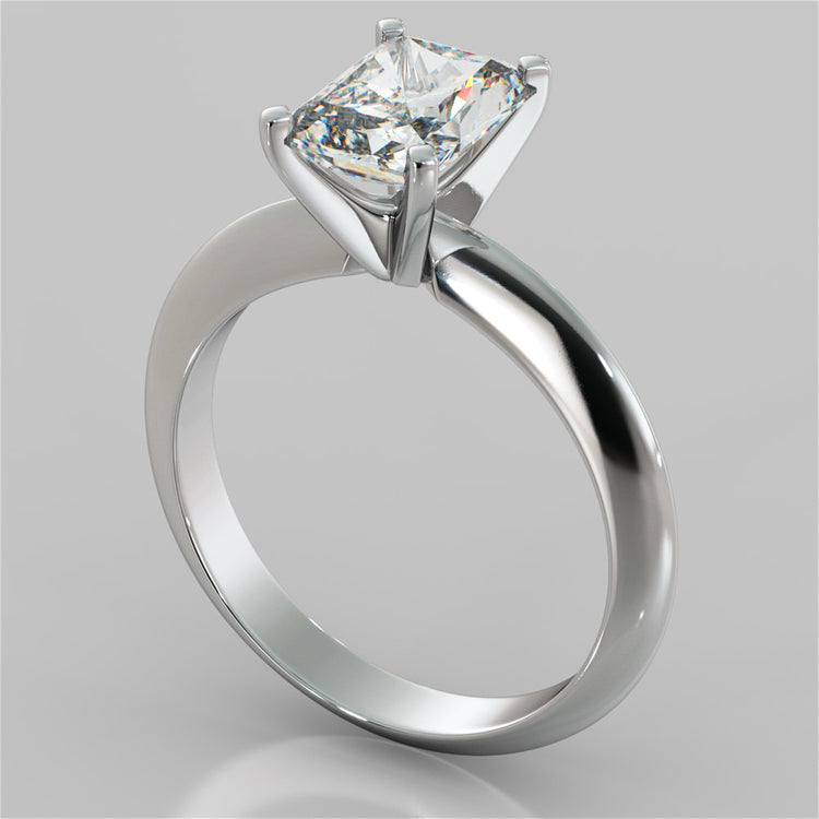 Lab Grown Diamond Radiant Cut Tiffany Style Engagement Ring