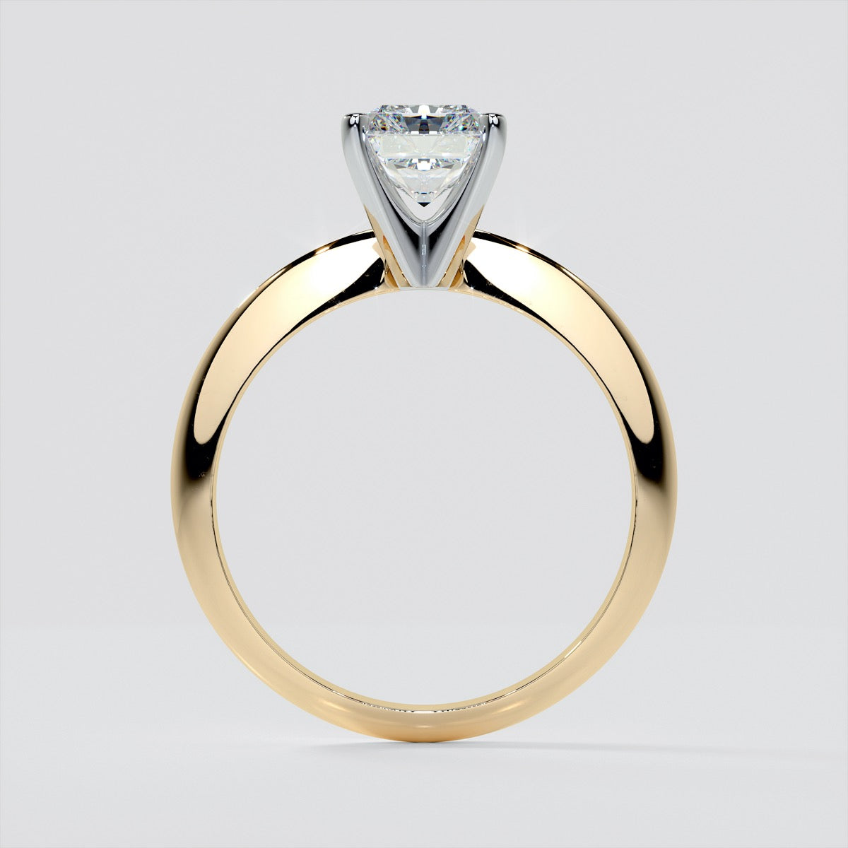 Lab Grown Diamond Radiant Cut Tiffany Style Engagement Ring