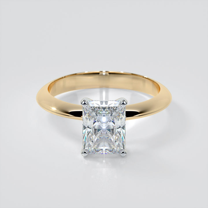 Lab Grown Diamond Radiant Cut Tiffany Style Engagement Ring