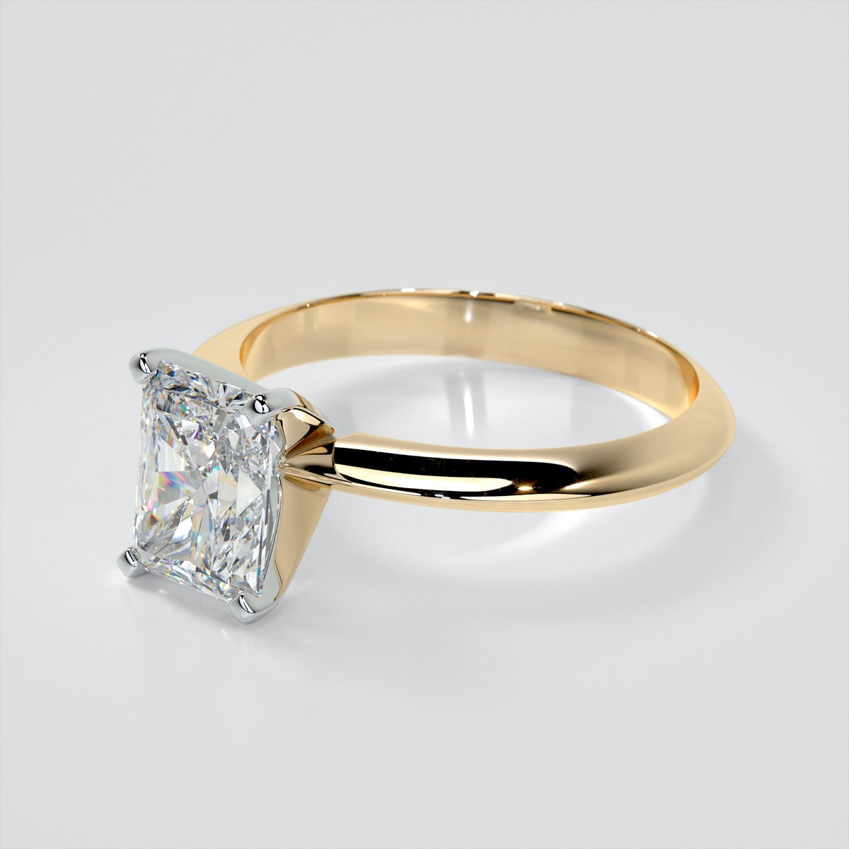 Radiant Cut Tiffany Style Engagement Ring