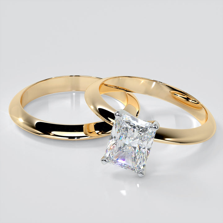 Lab Grown Diamond Radiant Cut Tiffany Style Engagement Ring