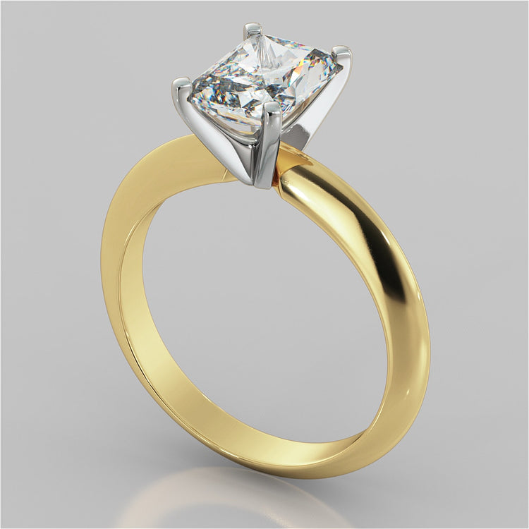 Lab Grown Diamond Radiant Cut Tiffany Style Engagement Ring