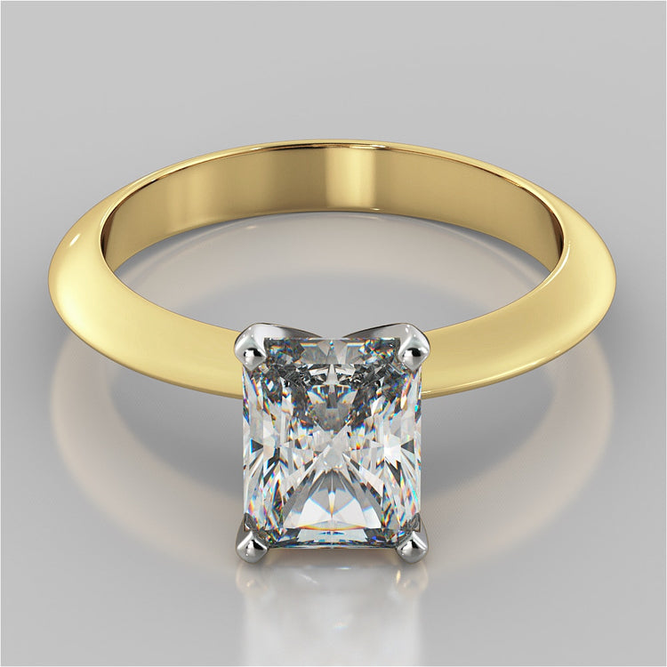 Lab Grown Diamond Radiant Cut Tiffany Style Engagement Ring