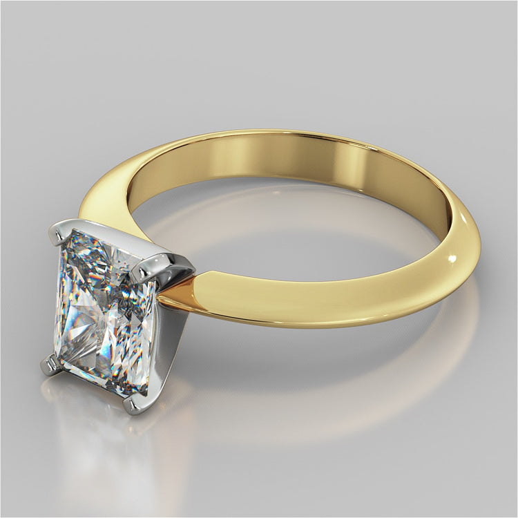 Lab Grown Diamond Radiant Cut Tiffany Style Engagement Ring