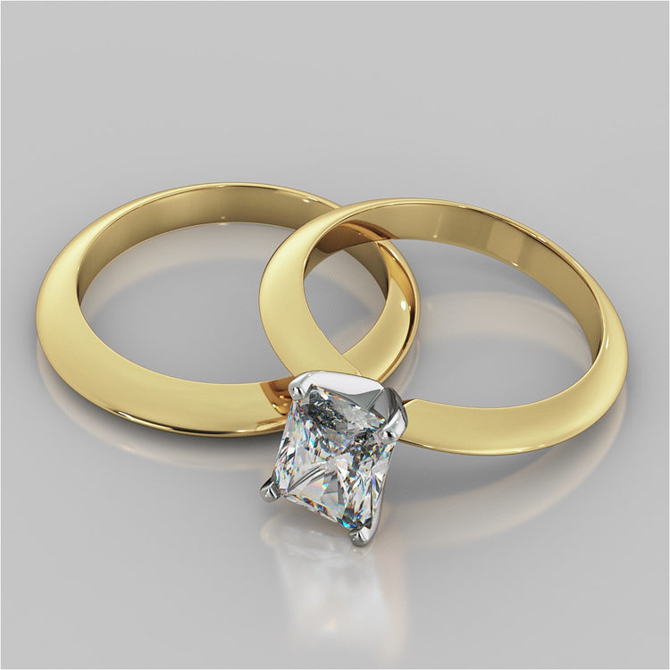 Lab Grown Diamond Radiant Cut Tiffany Style Engagement Ring