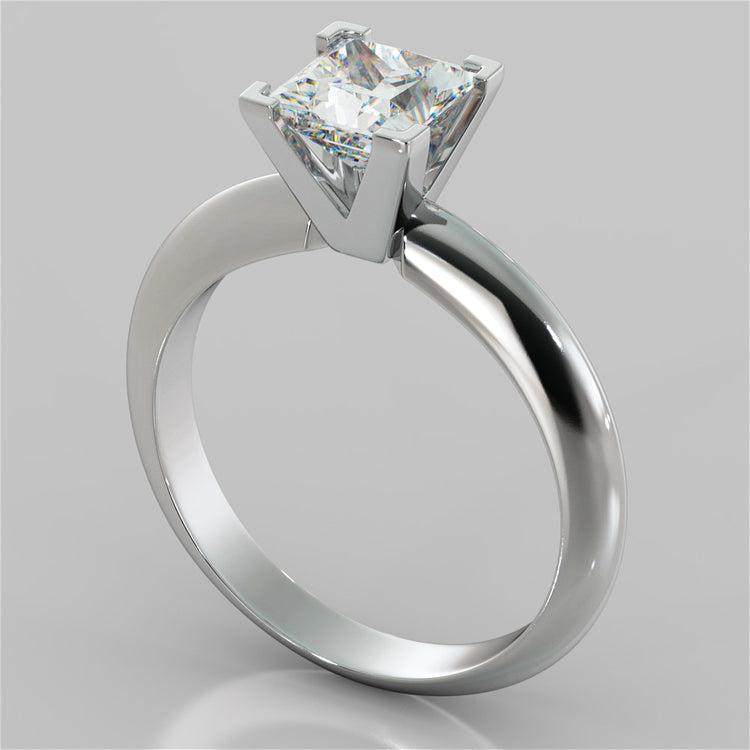 Princess Cut Tiffany Style Engagement Ring