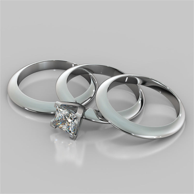 Princess Cut Tiffany Style Engagement Ring