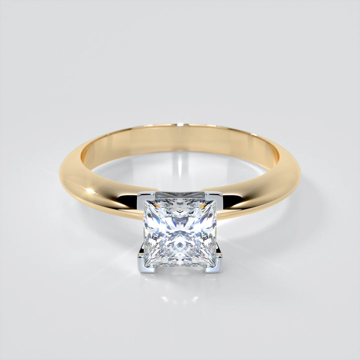 Princess Cut Tiffany Style Engagement Ring
