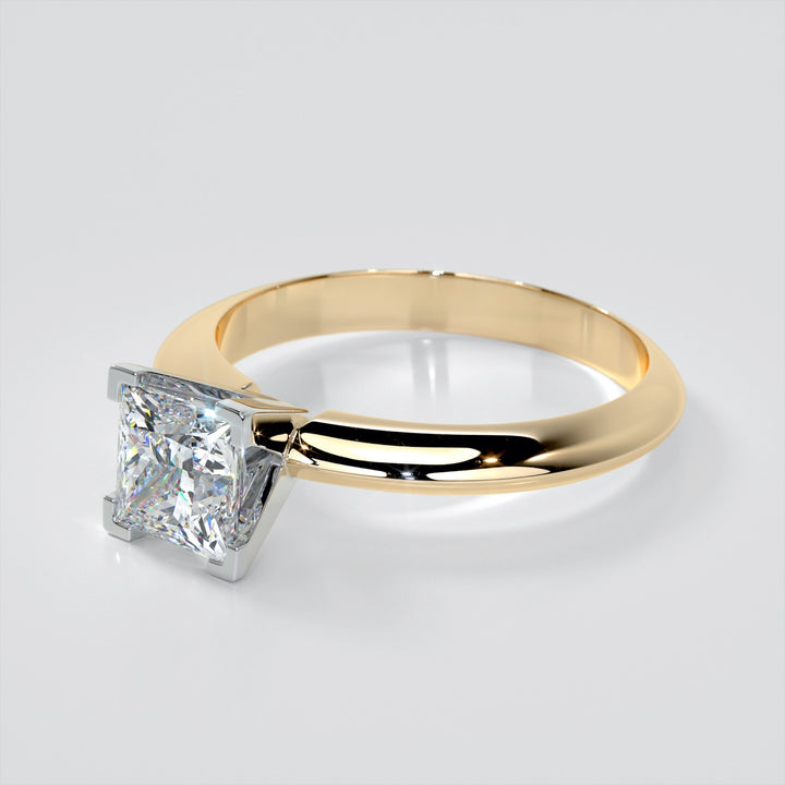 Princess Cut Tiffany Style Engagement Ring