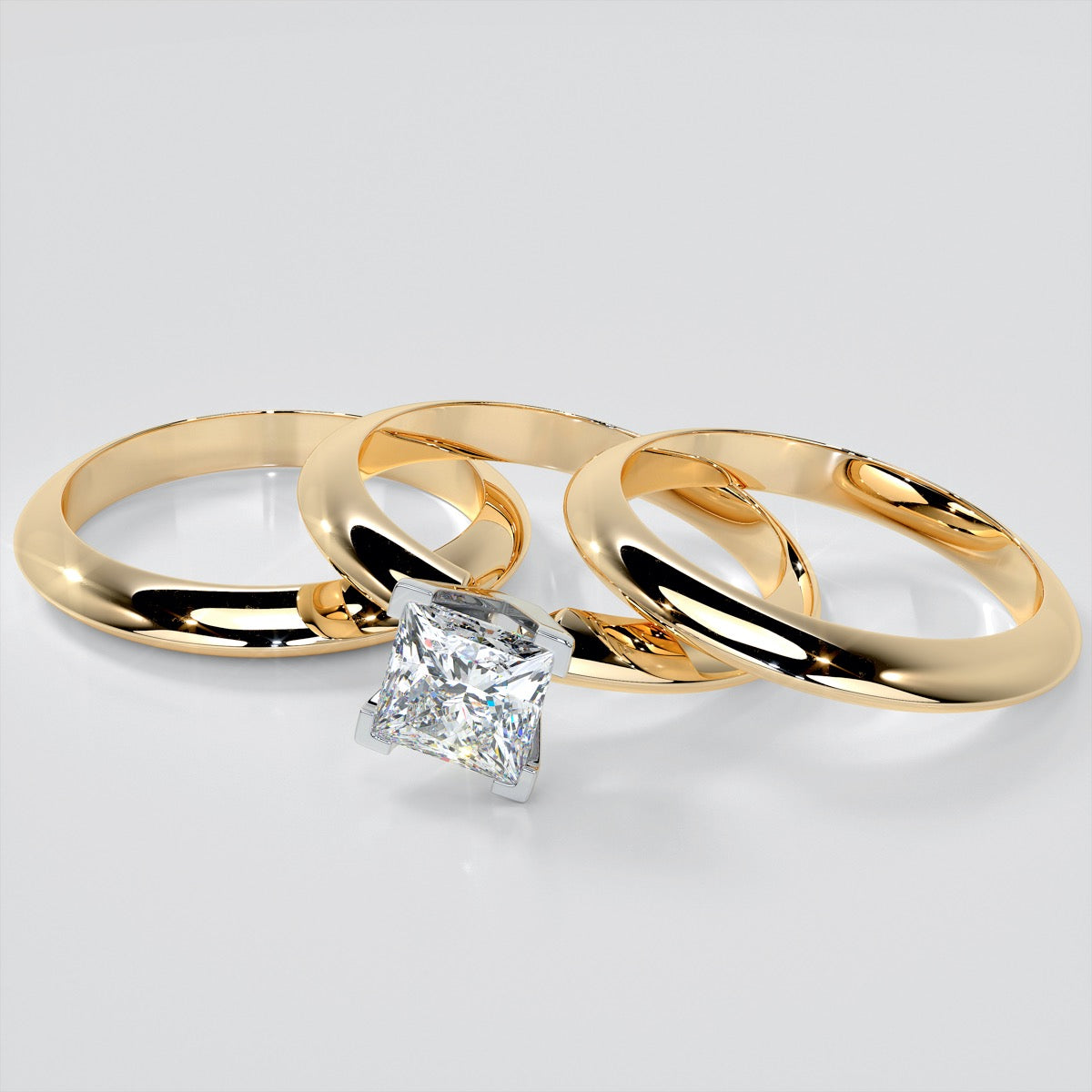 Princess Cut Tiffany Style Engagement Ring