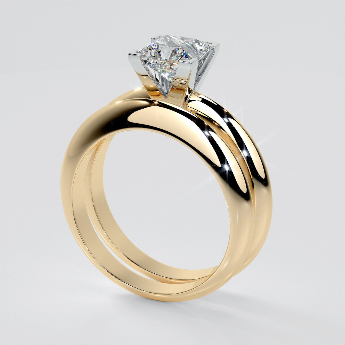 Princess Cut Tiffany Style Engagement Ring