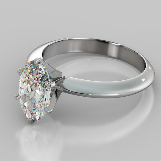 Oval Cut Tiffany Style Engagement Ring