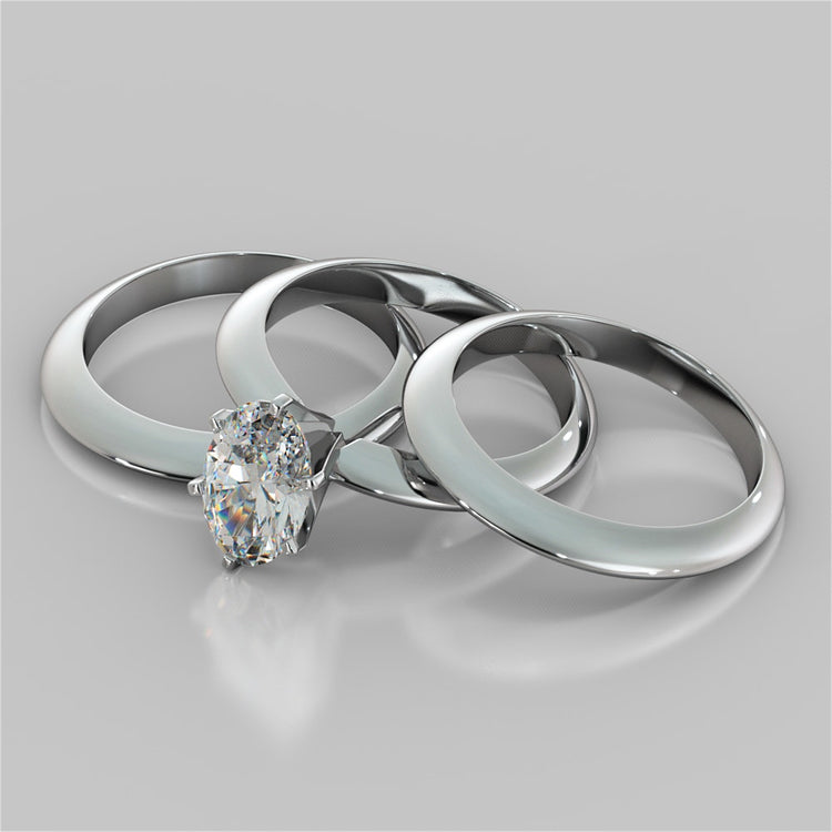 Oval Cut Tiffany Style Engagement Ring