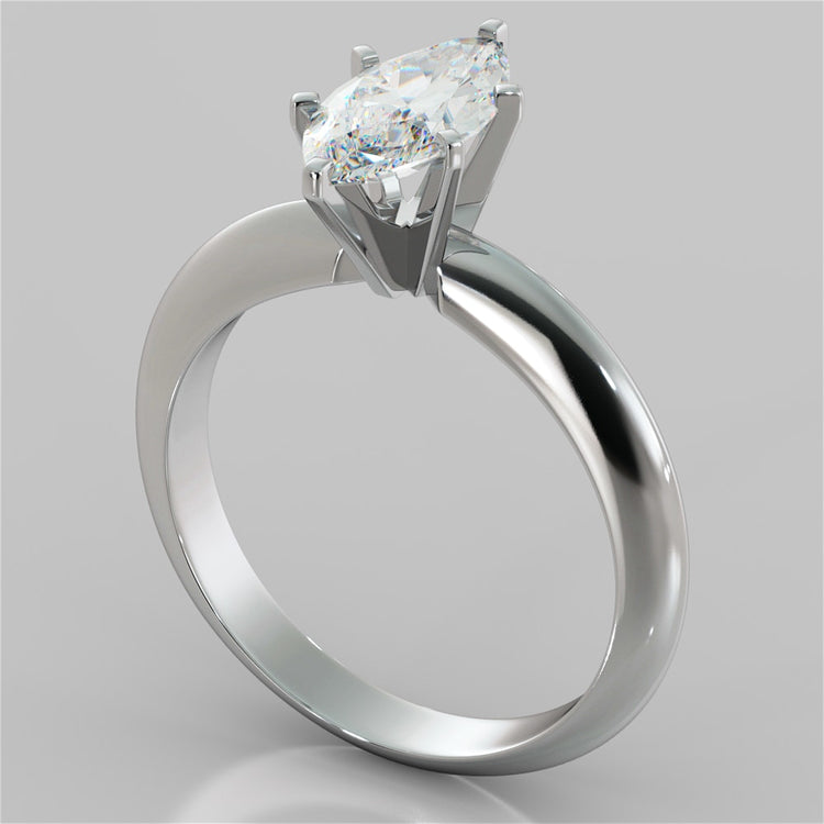 Lab Grown Diamond Marquise Cut 6-Prong Tiffany Style Engagement Ring