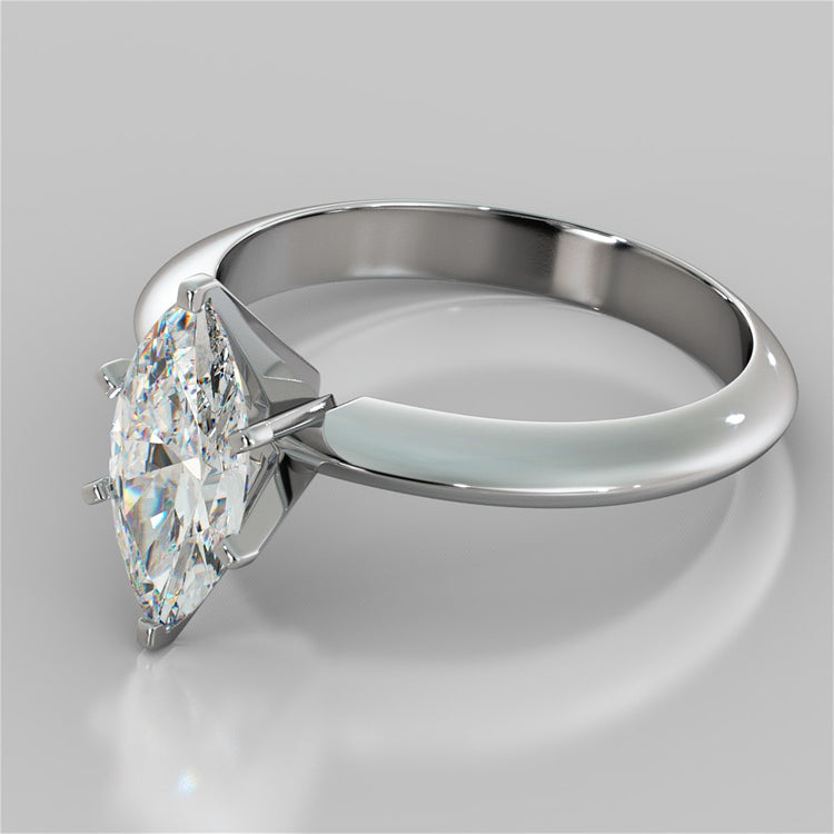 Lab Grown Diamond Marquise Cut 6-Prong Tiffany Style Engagement Ring