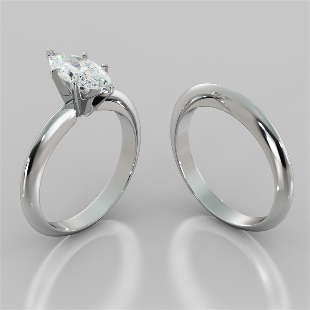 Marquise Cut 6-Prong Tiffany Style Engagement Ring