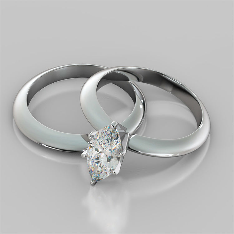 Lab Grown Diamond Marquise Cut 6-Prong Tiffany Style Engagement Ring