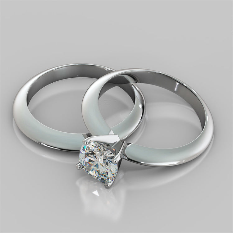 Lab Grown Diamonds Cushion Cut Tiffany Style Engagement Ring