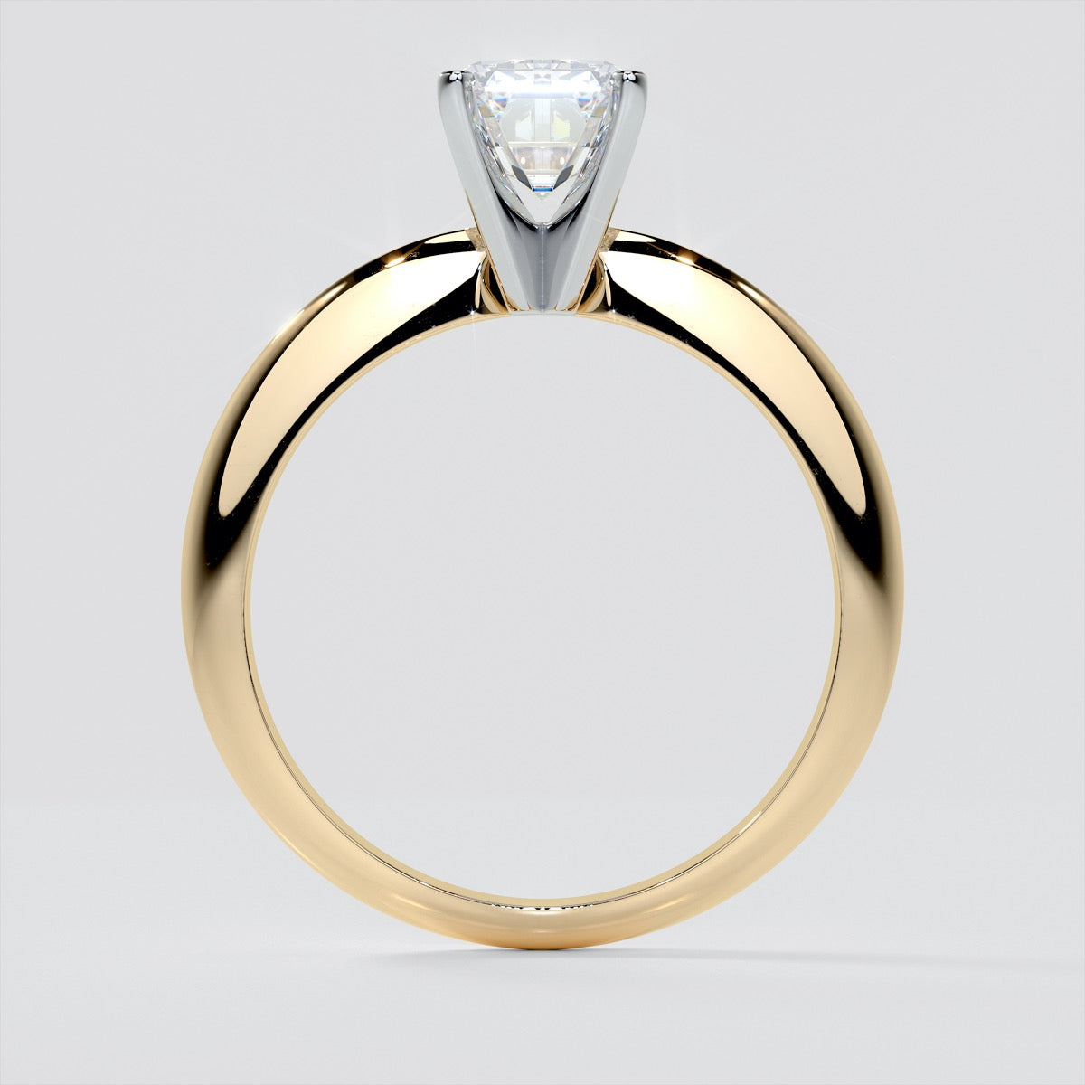 Emerald Cut Tiffany Style Engagement Ring