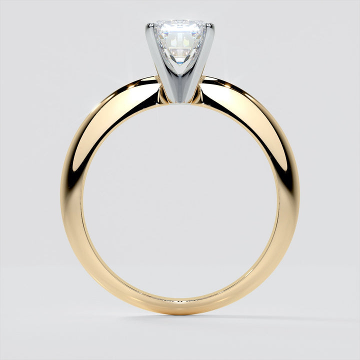 Emerald Cut Tiffany Style Engagement Ring