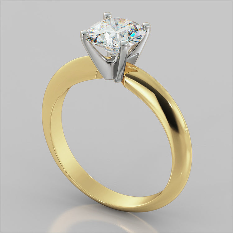 Lab Grown Diamonds Cushion Cut Tiffany Style Engagement Ring