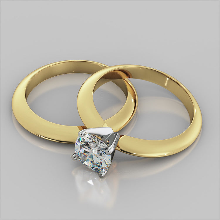 Cushion Cut Tiffany Style Engagement Ring