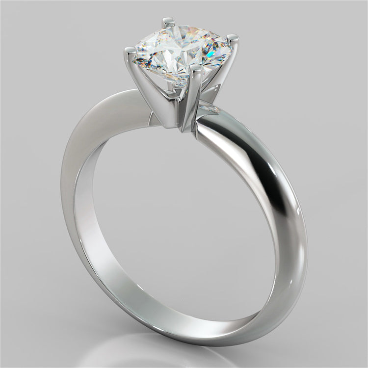 Lab Grown Diamonds Cushion Cut Tiffany Style Engagement Ring