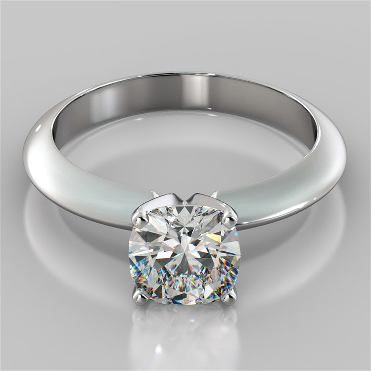 Lab Grown Diamonds Cushion Cut Tiffany Style Engagement Ring