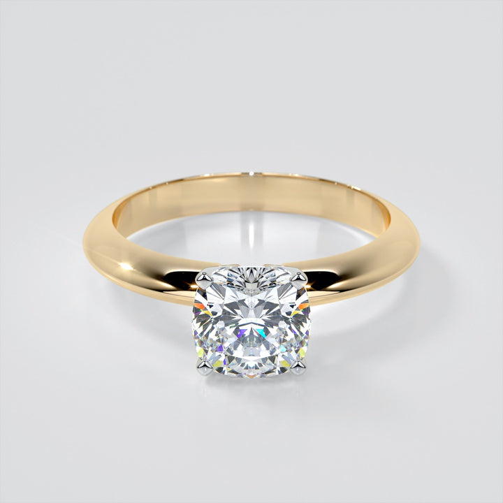 Cushion Cut Tiffany Style Engagement Ring