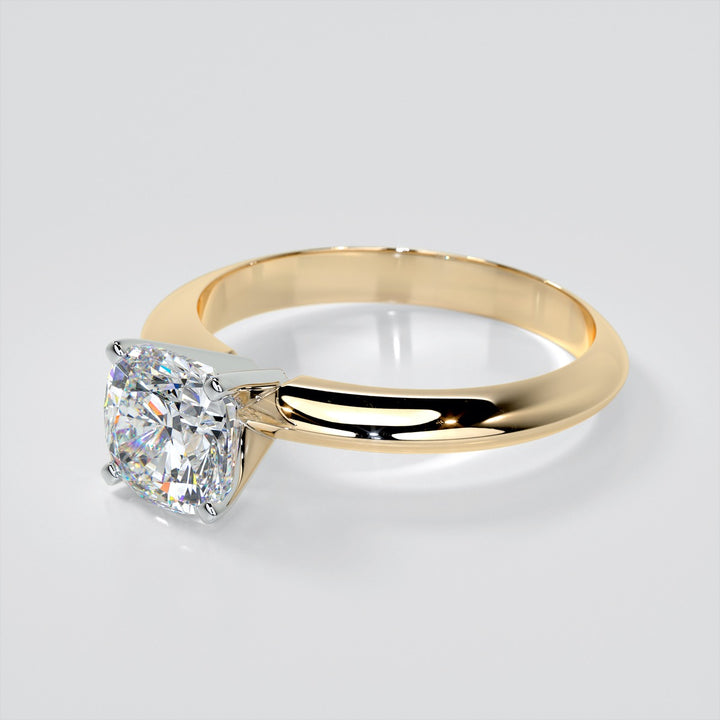 Cushion Cut Tiffany Style Engagement Ring