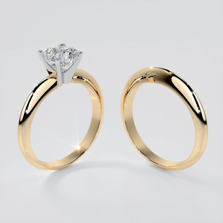 Cushion Cut Tiffany Style Engagement Ring