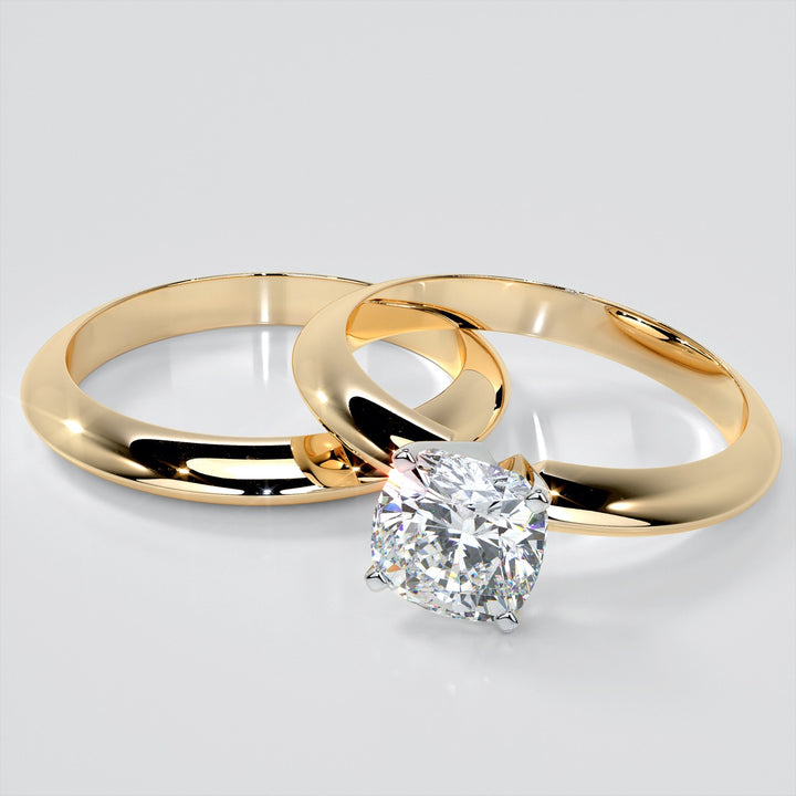 Lab Grown Diamonds Cushion Cut Tiffany Style Engagement Ring