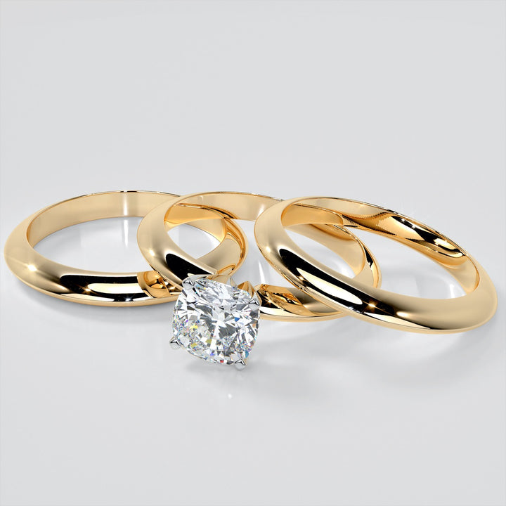 Cushion Cut Tiffany Style Engagement Ring