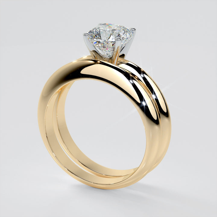 Cushion Cut Tiffany Style Engagement Ring