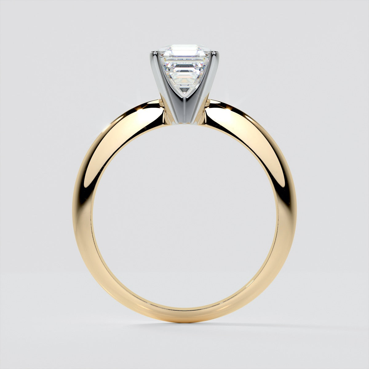 Asscher Cut Tiffany Style Engagement Ring